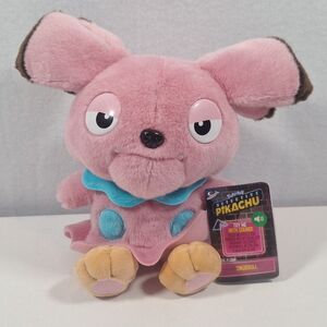 Pokemon Detective Pikachu SNUBBULL WITH SOUND 9" Plush STUFFED ANIMAL Toy NEW